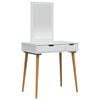 vidaXL Conjunto de Mesa de Tocador FAUSKE 2 pcs Blanco