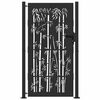 vidaXL Puerta de jard&iacute;n con cerradura Negro 110 x 180 cm