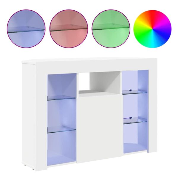 vidaXL Armario LED para TV de Esquina 100x40x68cm Madera contrachapada