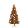 vidaXL &Aacute;rbol de Navidad con 300 LED con soporte Dorado 180 cm PET