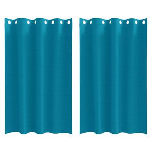 vidaXL Cortinas Opacas con Anillas 2 pcs Tuquesa 175 x 140 cm