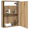 vidaXL Mueble de baño con espejo de roble artesanal 42x12x60 cm