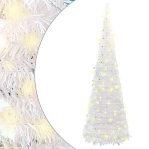 vidaXL &Aacute;rbol de Navidad artificial desplegable 150 LED blanco 180 cm