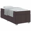 vidaXL Estructura de cama con colch&oacute;n Marr&oacute;n Oscuro 100 x 200 cm tela