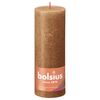 Bolsius Velas r&uacute;sticas Shine 4 unidades marr&oacute;n especiado 190x68 mm