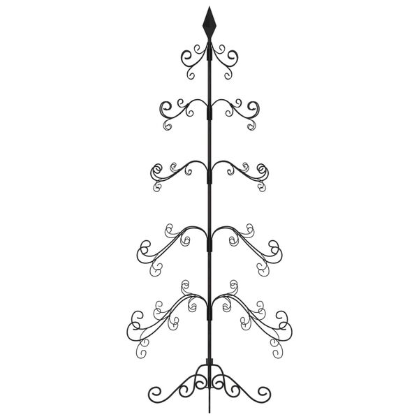 vidaXL &Aacute;rbol de Navidad para decoraci&oacute;n metal negro 150 cm