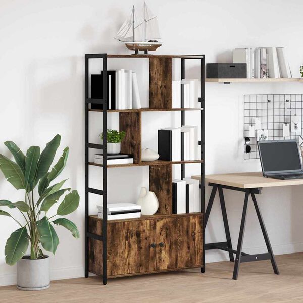 vidaXL Estante de libros Roble ahumado 80 x 30 x 155,5 cm