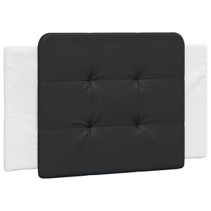 vidaXL Cabecero de cama acolchado Zadar negro y blanco 80 cm