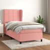vidaXL Cama box spring con colch&oacute;n terciopelo rosa 90x200 cm