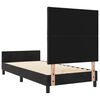 vidaXL Cama tipo Box Spring con cabecera Negro 90 x 190 cm Terciopelo