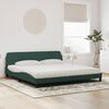 vidaXL Cama con colch&oacute;n Dover terciopelo verde oscuro 200x200 cm