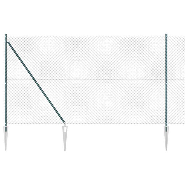 vidaXL Poste de Valla Verde 25 x 1,6 m (malla de 60 x 60 mm)