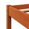 vidaXL Estructura de cama sin colch&oacute;n madera maciza marr&oacute;n 135x190 cm