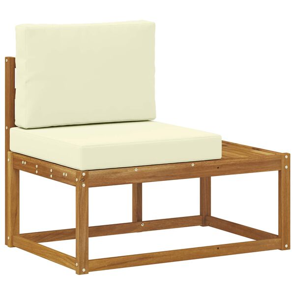 vidaXL Sof&aacute; de esquina exterior con coj&iacute;n Natural 91 x 63 x 73 cm