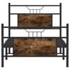 vidaXL Estructura cama sin colch&oacute;n madera roble ahumado 80x200 cm