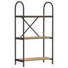 vidaXL Estante de libros 3 niveles 60 x 30 x 109 cm Roble artisan