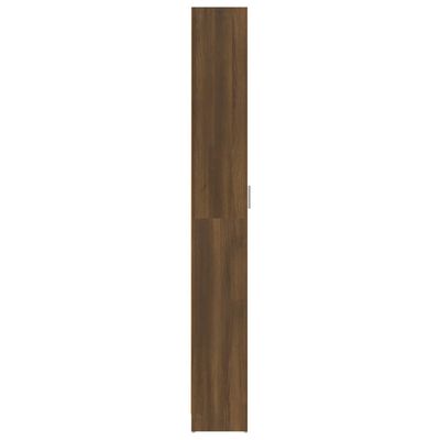 vidaXL Armario pasillo madera contrachapada roble marrón 55x25x189cm