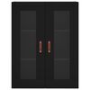 vidaXL Armario de pared negro 69,5x34x90 cm