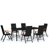 vidaXL Juego de comedor para jard&iacute;n 7 piezas negro