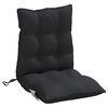 vidaXL Cojines para silla con respaldo bajo 2 uds tela Oxford negro
