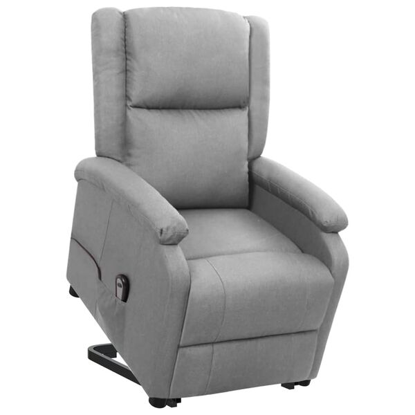 vidaXL Sill&oacute;n elevable tela gris claro