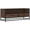 vidaXL Mueble TV metal y madera ingenier&iacute;a marr&oacute;n roble 100x34,5x40 cm