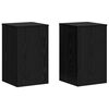 vidaXL Soporte de plantas 2 uds. Roble Negro 30 x 30 x 50 cm