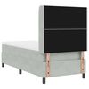 vidaXL Cama tipo Box Spring con LED Gris Claro 90 x 190 cm Terciopelo
