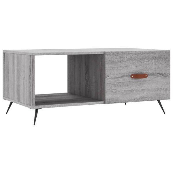 vidaXL Mesa de centro madera contrachapada gris Sonoma 90x50x40 cm