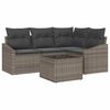 vidaXL Conjunto de sof&aacute;s de jard&iacute;n 5 uds. Gris Claro rat&aacute;n sint&eacute;tico