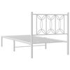 vidaXL Estructura cama sin colchón con cabecero metal blanco 90x190 cm