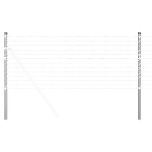 vidaXL Poste de Valla 2 uds. Plateado 50 cm