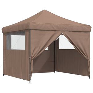 vidaXL Carpa de Fiesta Marr&oacute;n 292 x 292 x 315 cm Tela Oxford