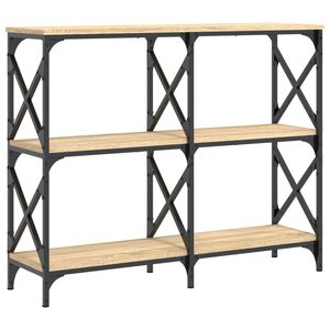 vidaXL Mesa consola madera de ingenier&iacute;a roble Sonoma 100x28x80,5 cm