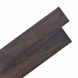 vidaXL Laminas de Suelo de PVC Autoadhesivas Marr&oacute;n Oscuro