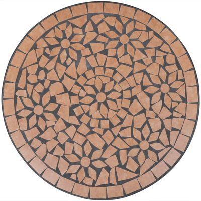 vidaXL Mesa de bistro de mosaico terracota 60 cm