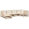 vidaXL Juego de sof&aacute;s de jard&iacute;n 6 piezas madera maciza de pino
