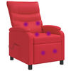 vidaXL Silla de masajes reclinable Rojo Cuero sint&eacute;tico