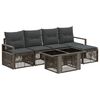 vidaXL Conjunto de sof&aacute;s de jard&iacute;n 6 uds. Gris y Gris Oscuro
