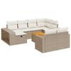 vidaXL Set de sof&aacute;s de jard&iacute;n 11pzas con cojines rat&aacute;n sint&eacute;tico beige