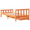 vidaXL Estructura de cama sin colch&oacute;n madera maciza marr&oacute;n 75x190 cm