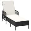 vidaXL Tumbona Negro y Crema 55 x 200 x 92 cm rat&aacute;n sint&eacute;tico
