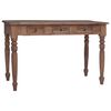 vidaXL Escritorio con cajones madera maciza de caoba 117x57x75 cm
