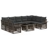 vidaXL Conjunto de sof&aacute;s de jard&iacute;n 10 uds. Gris y Gris Oscuro