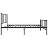 vidaXL Estructura cama sin colch&oacute;n con estribo metal negro 107x203 cm