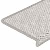 vidaXL Alfombrillas autoadhesivas sisal 15 uds platina 65x21x4 cm