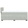vidaXL Cama box spring con colch&oacute;n terciopelo gris claro 80x200 cm