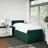 vidaXL Cama box spring con colch&oacute;n terciopelo verde oscuro 80x200 cm