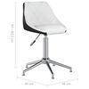 vidaXL Sillas de comedor giratorias 2 uds cuero sint&eacute;tico blanco negro
