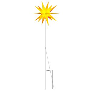 vidaXL L&aacute;mpara de Navidad LED y estaca tierra plegable amarilla 57 cm